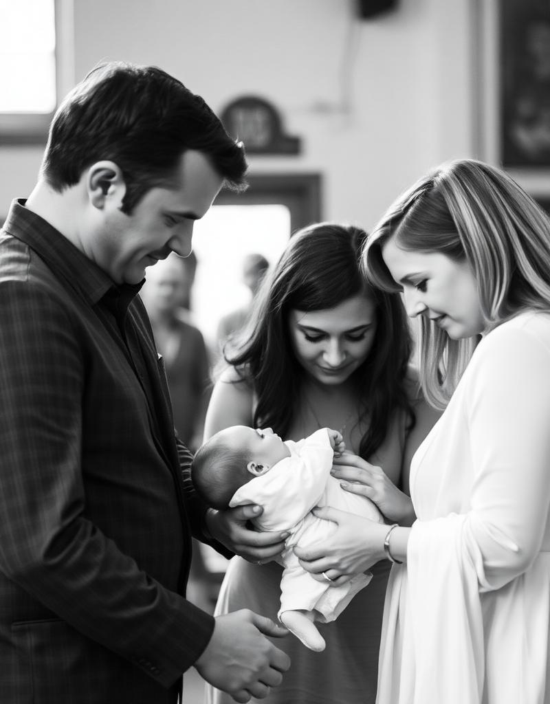 Família em batizado